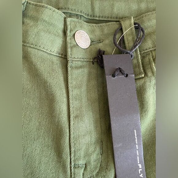 Buckle Flying Monkey ankle zip distressed skinny jeans army green NWT size 27 - Picture 8 of 9